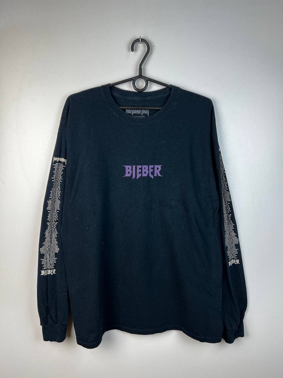 Justin Bieber Purpose Tour vintage Long sleeve size L