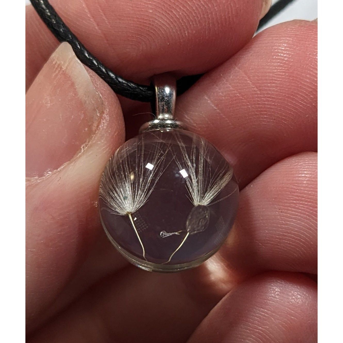 Other Whimsical Encased Dandelion Fluff Pendant Wishing Necklace Size ONE SIZE - 8 Thumbnail