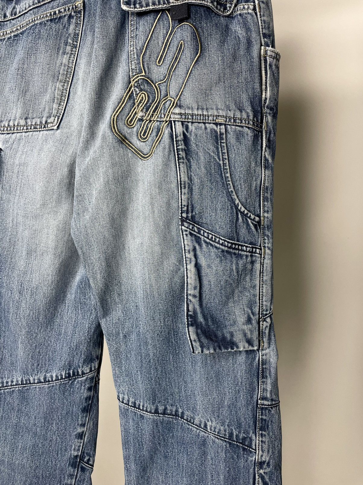 Carhartt Engelbert Strauss Vintage Faded Workwear Cargo Denim Jeans Size US 32 / EU 48 - 14 Thumbnail