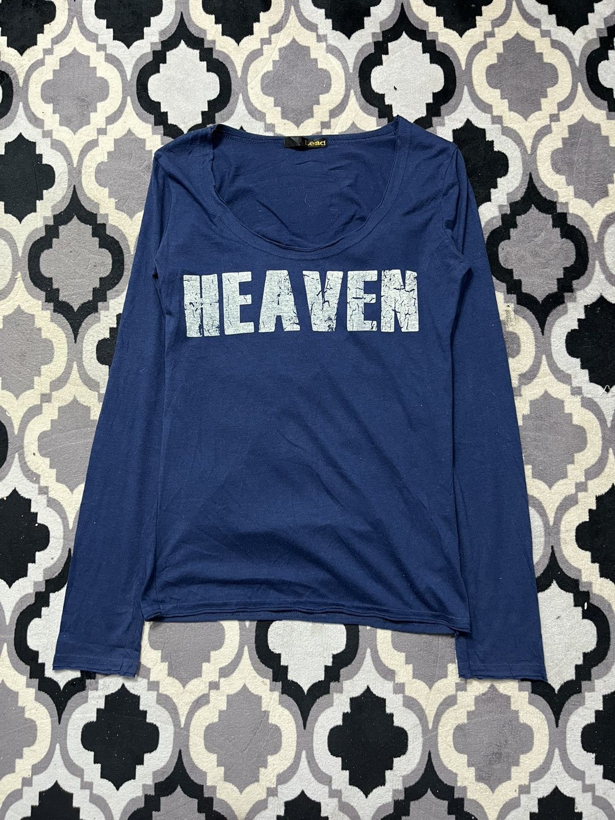 Le Grande Bleu (L.G.B.) Lead distressed skull poem tshirt Size US M / EU 48-50 / 2 - 1 Thumbnail