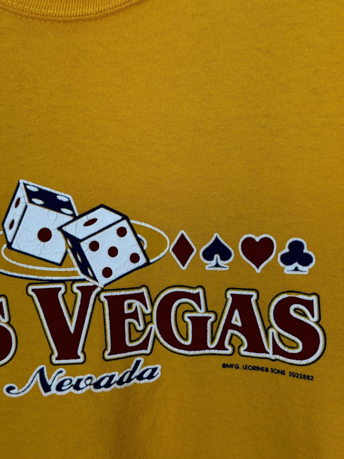 Hanes × Vintage LAS VEGAS Nevada Hanes Vintage Yellow T-Shirt Size US L / EU 52-54 / 3 - 7 Thumbnail