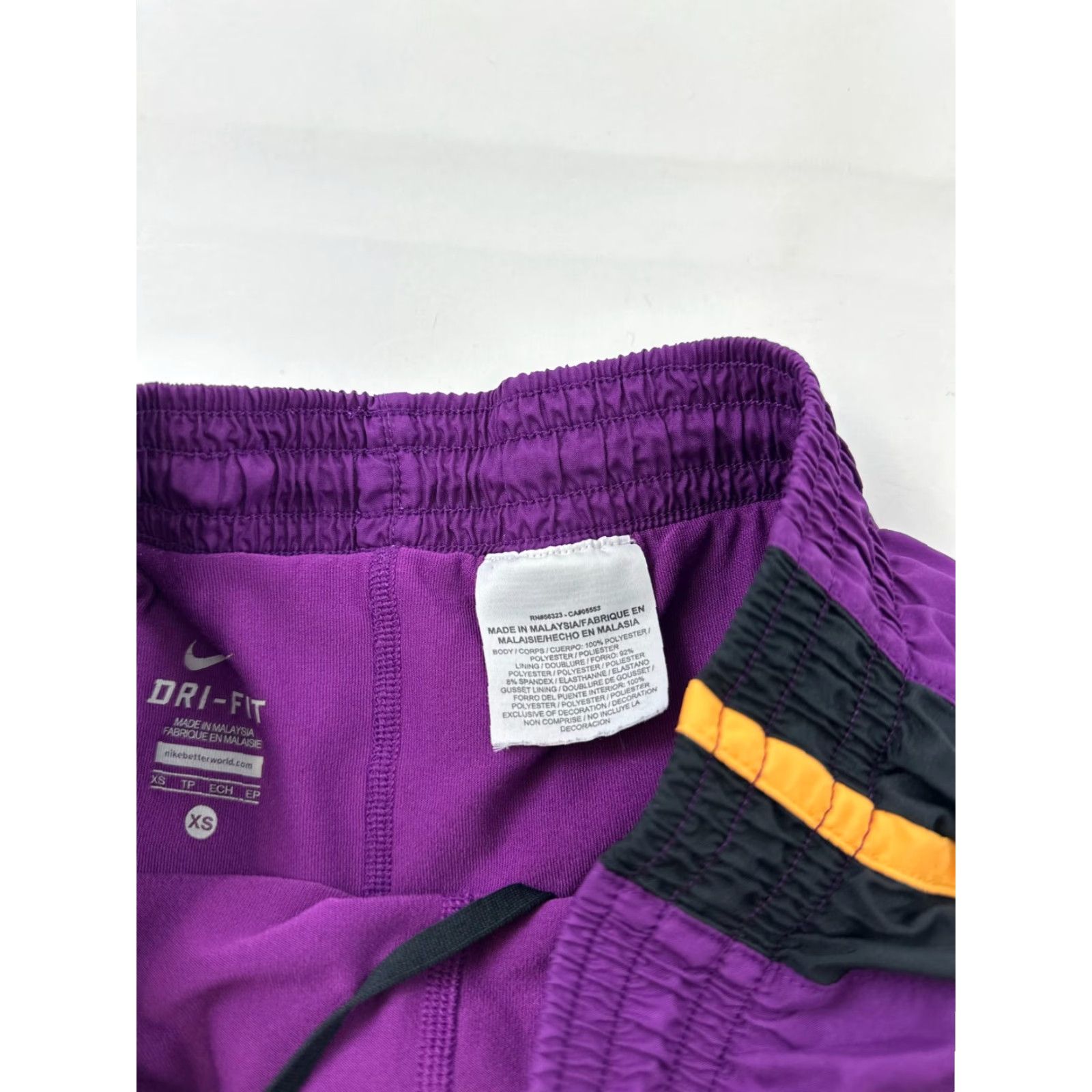 Nike Nike Shorts Womens XS Purple Black Dri-Fit Running 3" Inseam 613542-519 Size 26" / US 2 / IT 38 - 5 Thumbnail