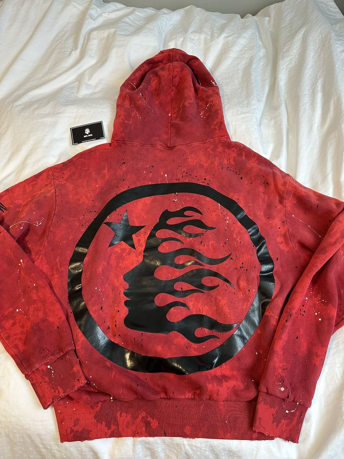 HELLSTAR Hellstar Sports Red Tye-Dye Skull Hoodie | Grailed