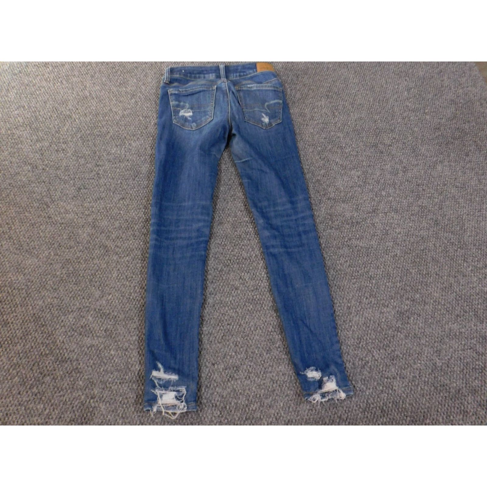 American Eagle Outfitters American Eagle Outfitters Jeans Jegging Womens Size 2 Distressed Stretch Denim Blue Retro 28in Inseam Size 26" / US 2 / IT 38 - 7 Thumbnail