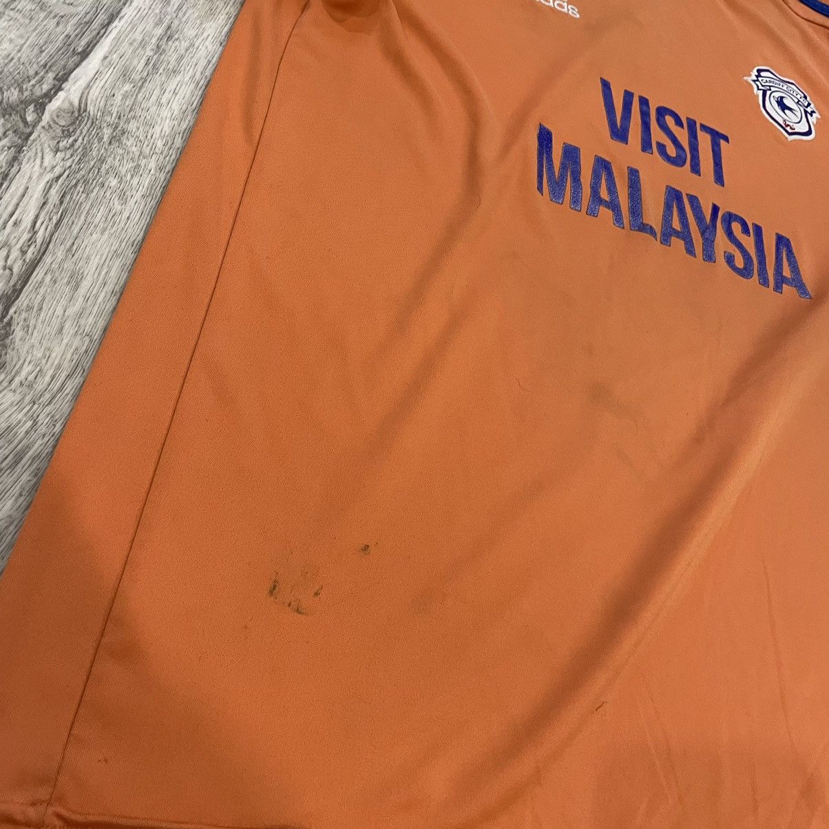 Adidas M⚽️ Match worn Cardiff City Jersey Visit Malaysia adidas tee Size US M / EU 48-50 / 2 - 3 Thumbnail