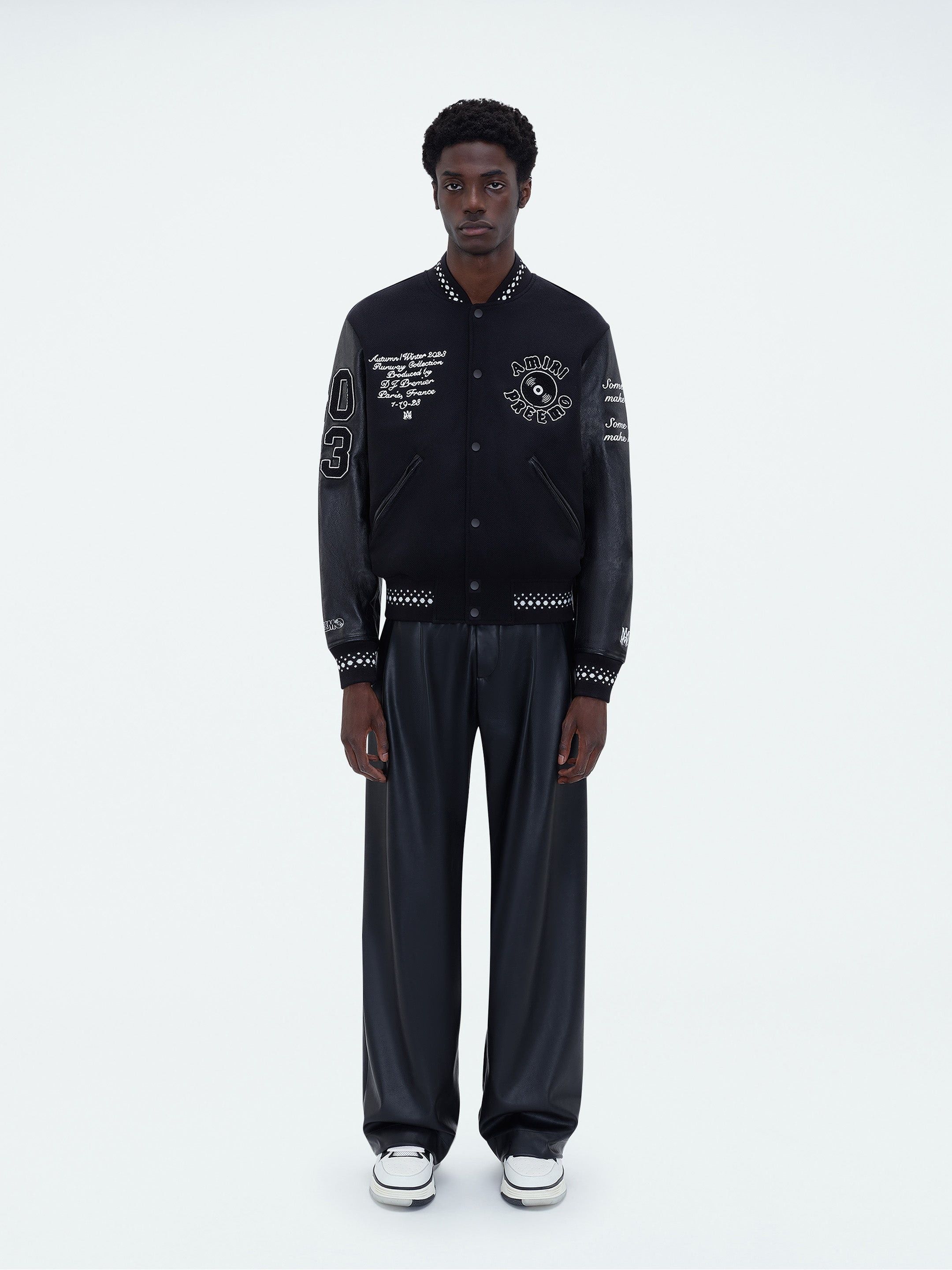 Amiri o1w1db10125 Dj Premier Varsity Bomber Jacket in Black Size US XL / EU 56 / 4 - 8 Thumbnail
