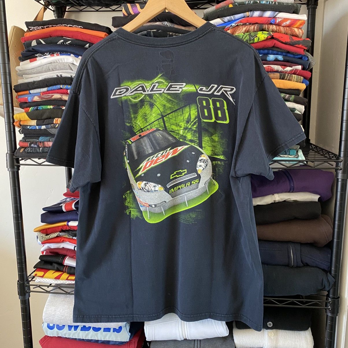 NASCAR Vintage Mtn Dew T-Shirt Nascar Dale Earnhardt Jr Y2K Grunge Size US XL / EU 56 / 4 - 3 Thumbnail