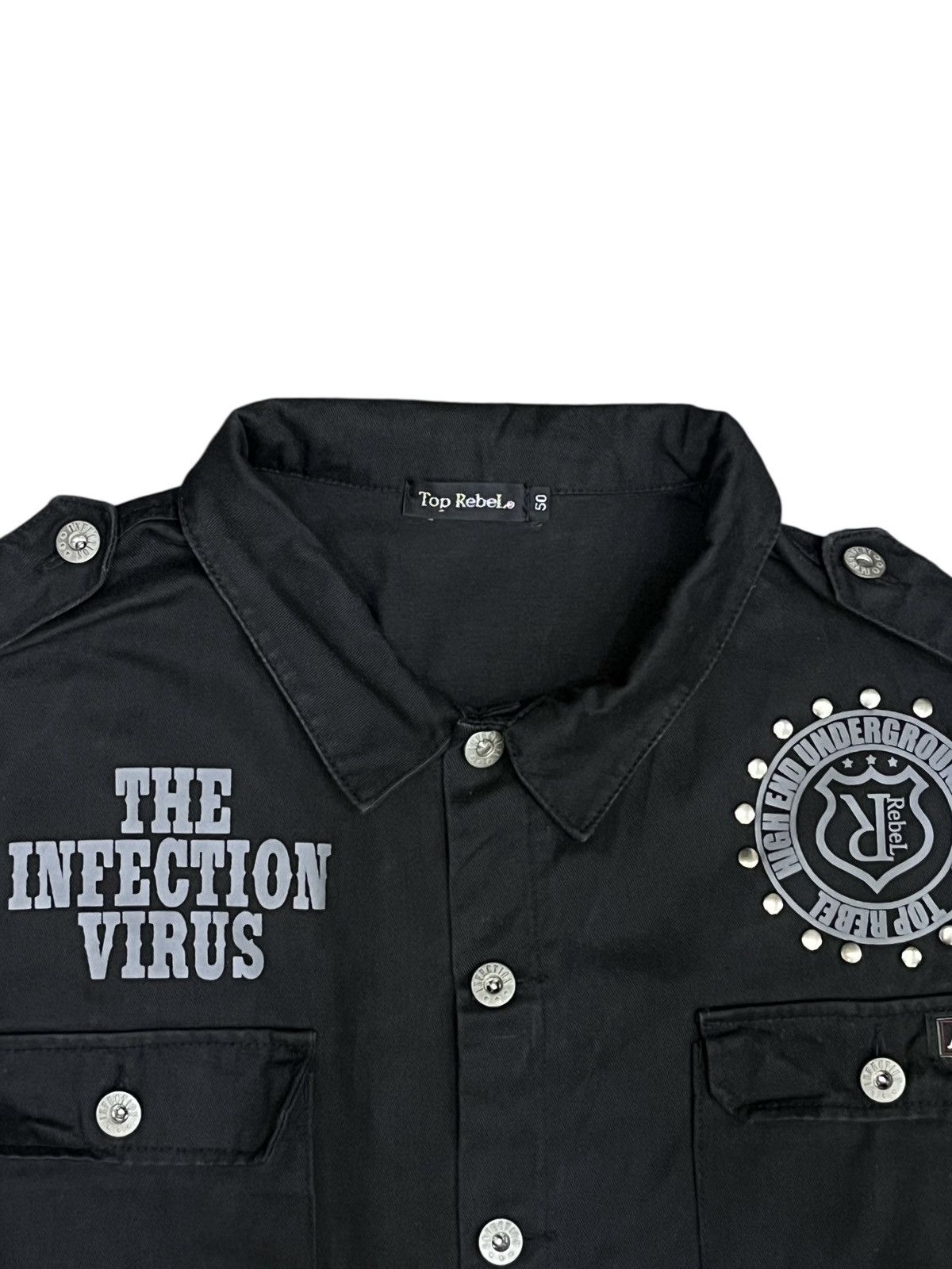 Post Overalls Vtg Top Rebel "Infection Virus" Gothic Underground Coverall Size US 32 / EU 48 - 13 Thumbnail