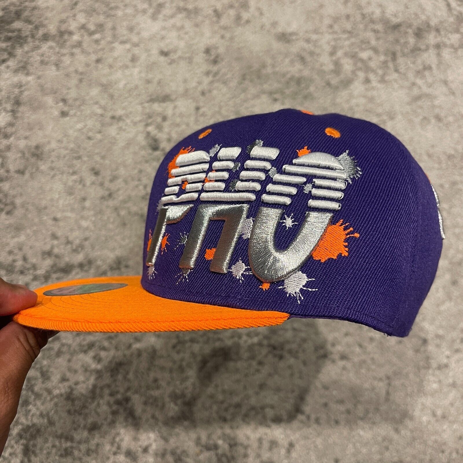 Supreme Phoenix New Leader Splash Snapback Hat Purple Orange Sports Size ONE SIZE - 4 Thumbnail