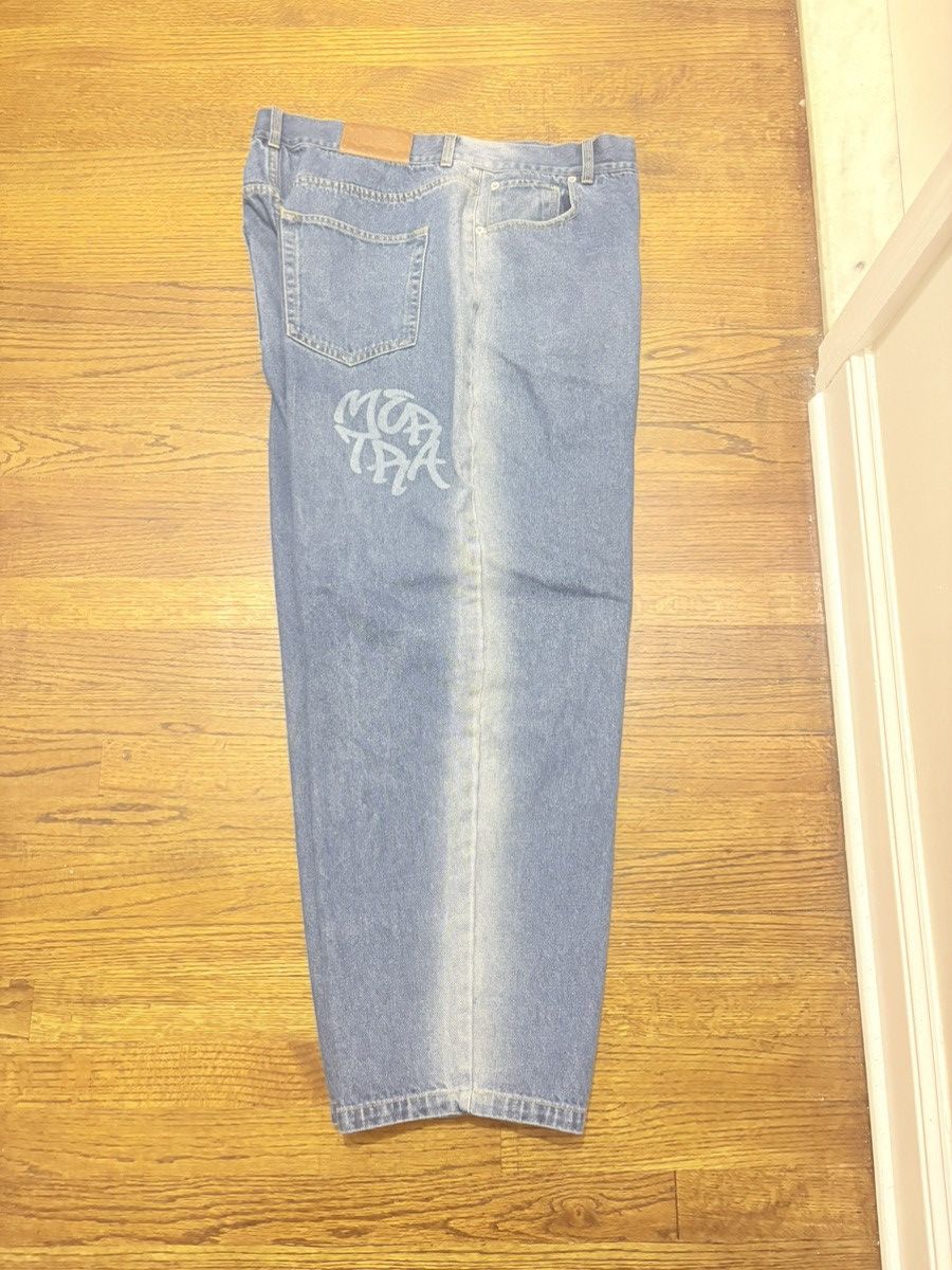 Mertra Mertra baggy light blue jeans with stripe Size US 34 / EU 50 - 3 Thumbnail