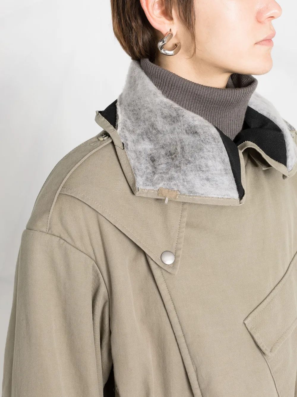 Maison Margiela o1y0625 Trench Coat in Sage Green Size XS / US 0-2 / IT 36-38 - 4 Thumbnail