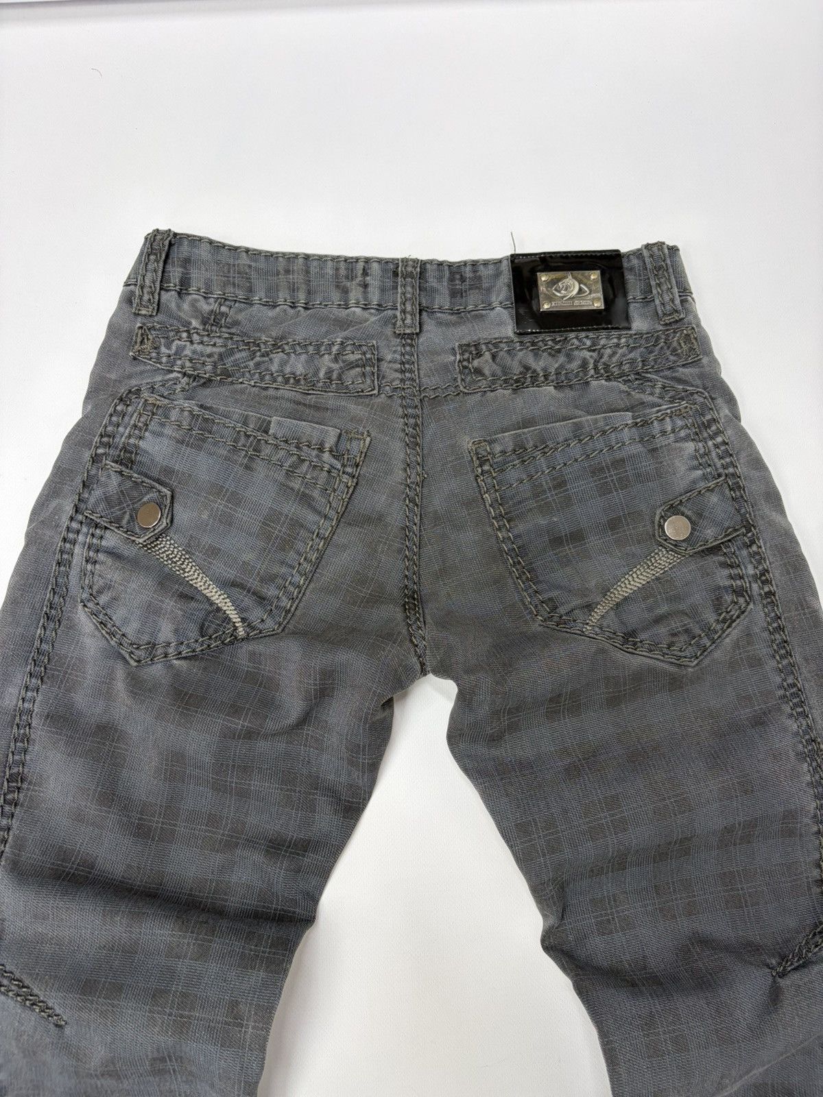 If Six Was Nine Vintage Diesel D&G Style Y2K Biker Panel Denim Jeans Grey Size US 32 / EU 48 - 17 Thumbnail
