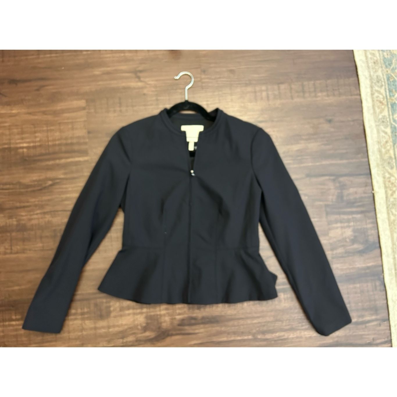 Rebecca Taylor Rebecca Taylor Ava Zip-Front Peplum Jacket in Black, Sz 0, M Size XS / US 0-2 / IT 36-38 - 1 Thumbnail