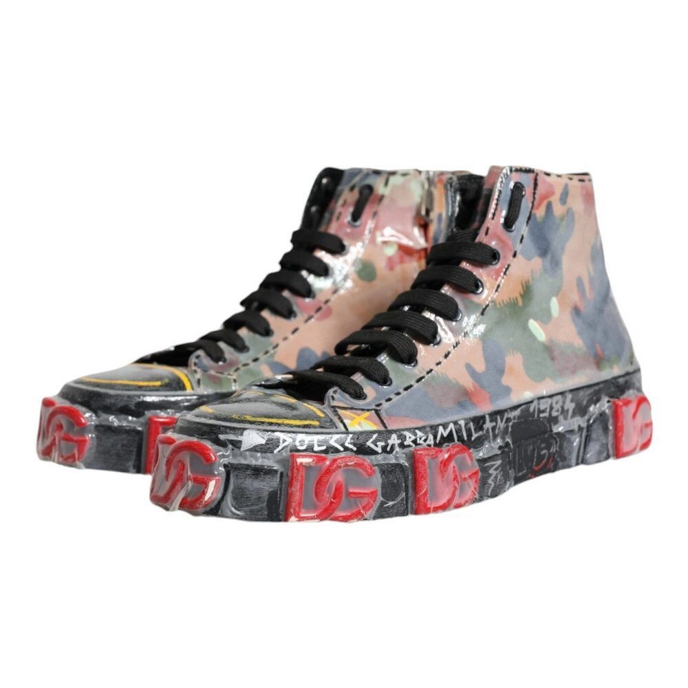 Dolce & Gabbana Dolce & Gabbana Multicolor Camouflage High Top Sneakers Shoe Size US 11 / EU 44 - 5 Thumbnail
