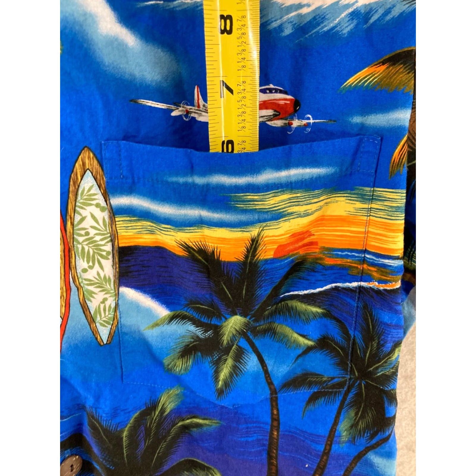 Vintage Royal Creations Mens Shirt Small Blue Hawaiian Tropical Surf Button-Up Size US S / EU 44-46 / 1 - 4 Thumbnail