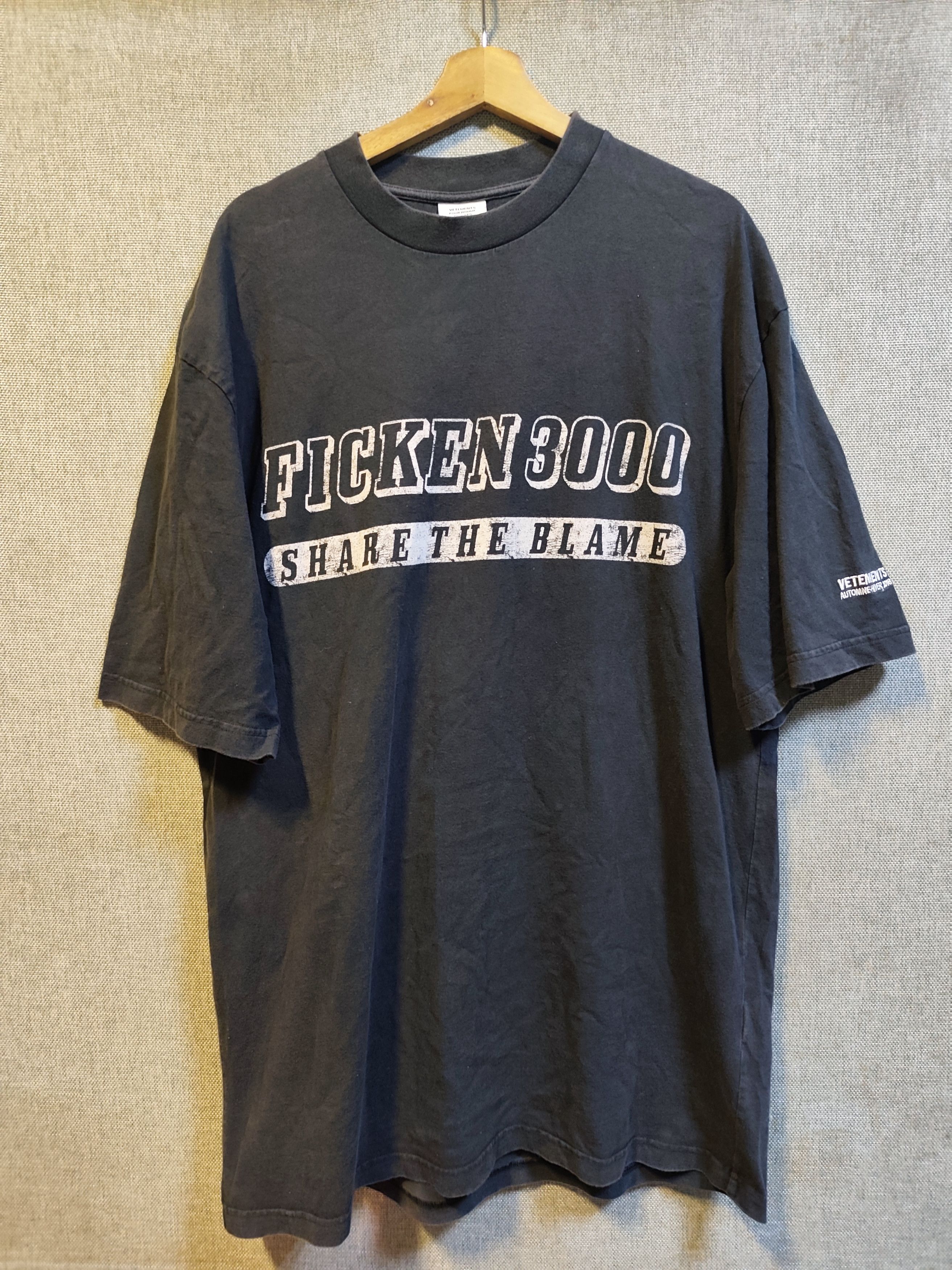 Vetements FW17 Ficken 3000 K-Hole Oversized T-Shirt Size US XL / EU 56 / 4 - 2 Thumbnail