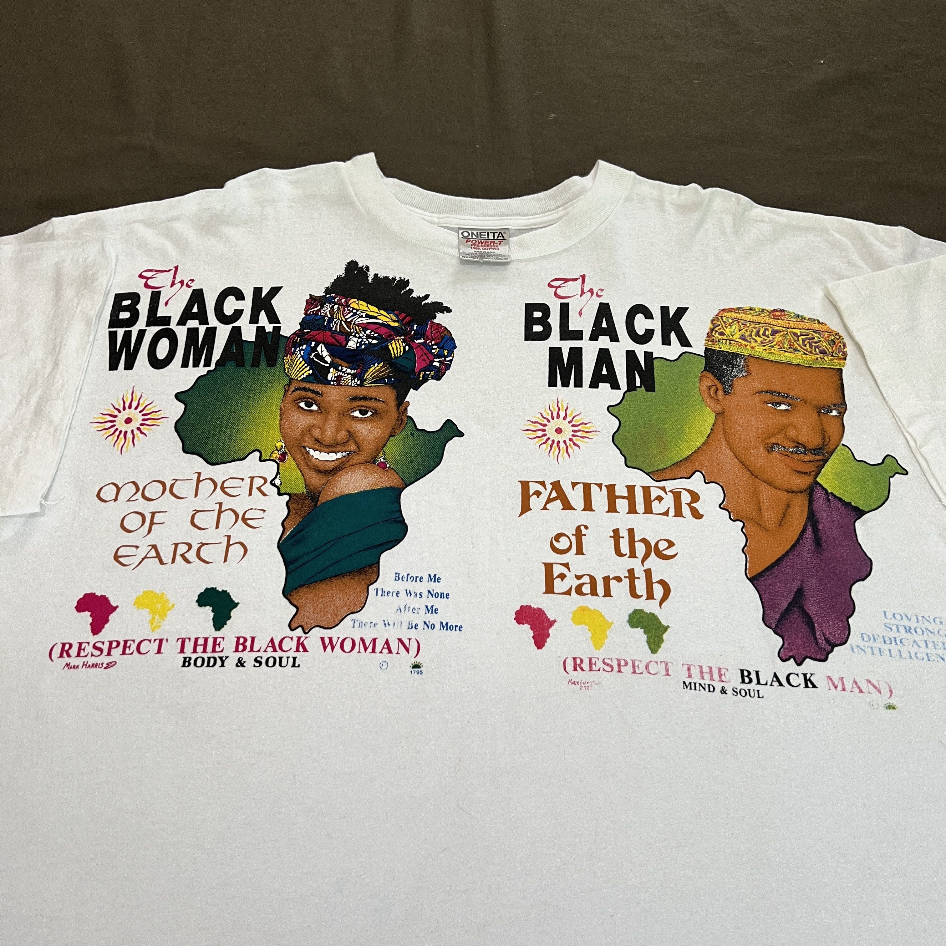 Rap Tees Vintage 90s Black Woman Man Mother Father the Earth Tee 3XL Size US XXL / EU 58 / 5 - 4 Thumbnail