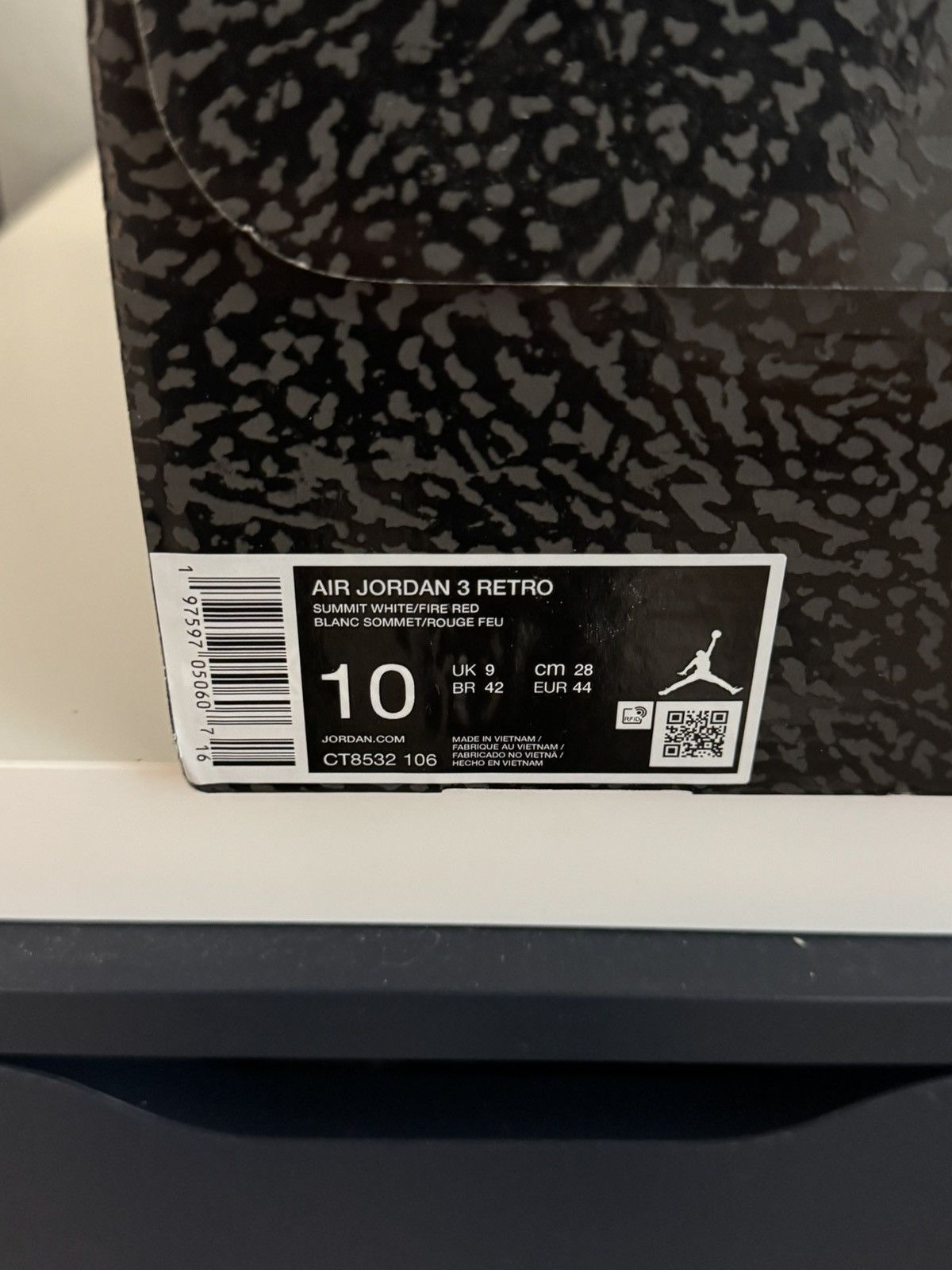 Jordan Brand Jordan 3 Retro Cement Grey Size US 10 / EU 43 - 6 Thumbnail