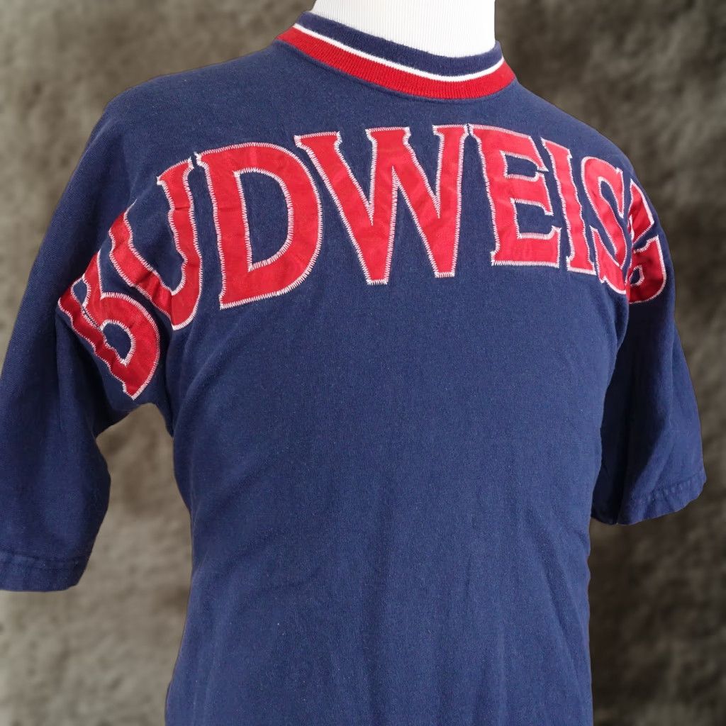 Budweiser VINTAGE ANHEUSER BUSCH BUDWEISER BEER T-SHIRT USA MADE SEWN SPELL-OUT BLUE XL Unisex Size US XL / EU 56 / 4 - 1 Thumbnail