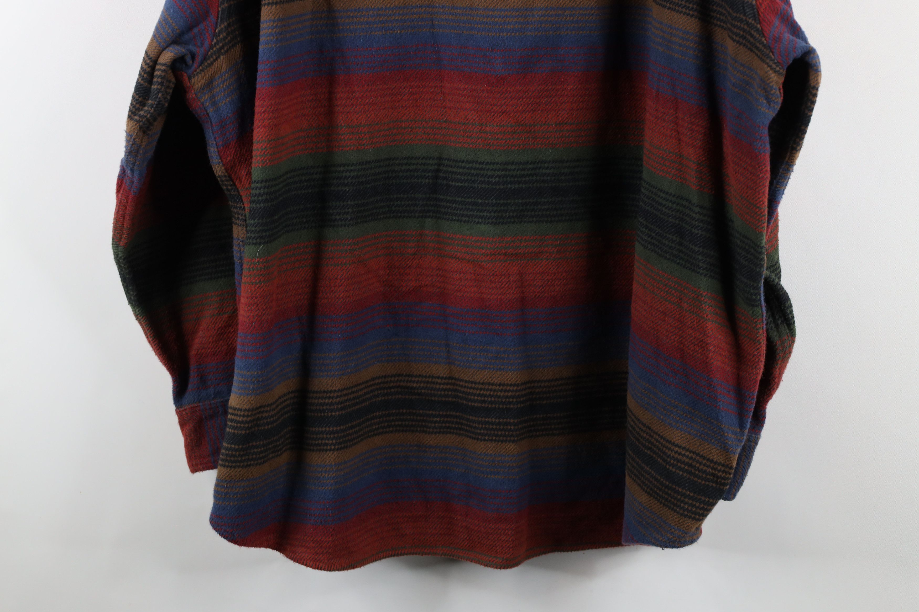 Vintage Vintage 90s Streetwear Rainbow Striped Flannel Button Shirt Size US XXL / EU 58 / 5 - 13 Thumbnail