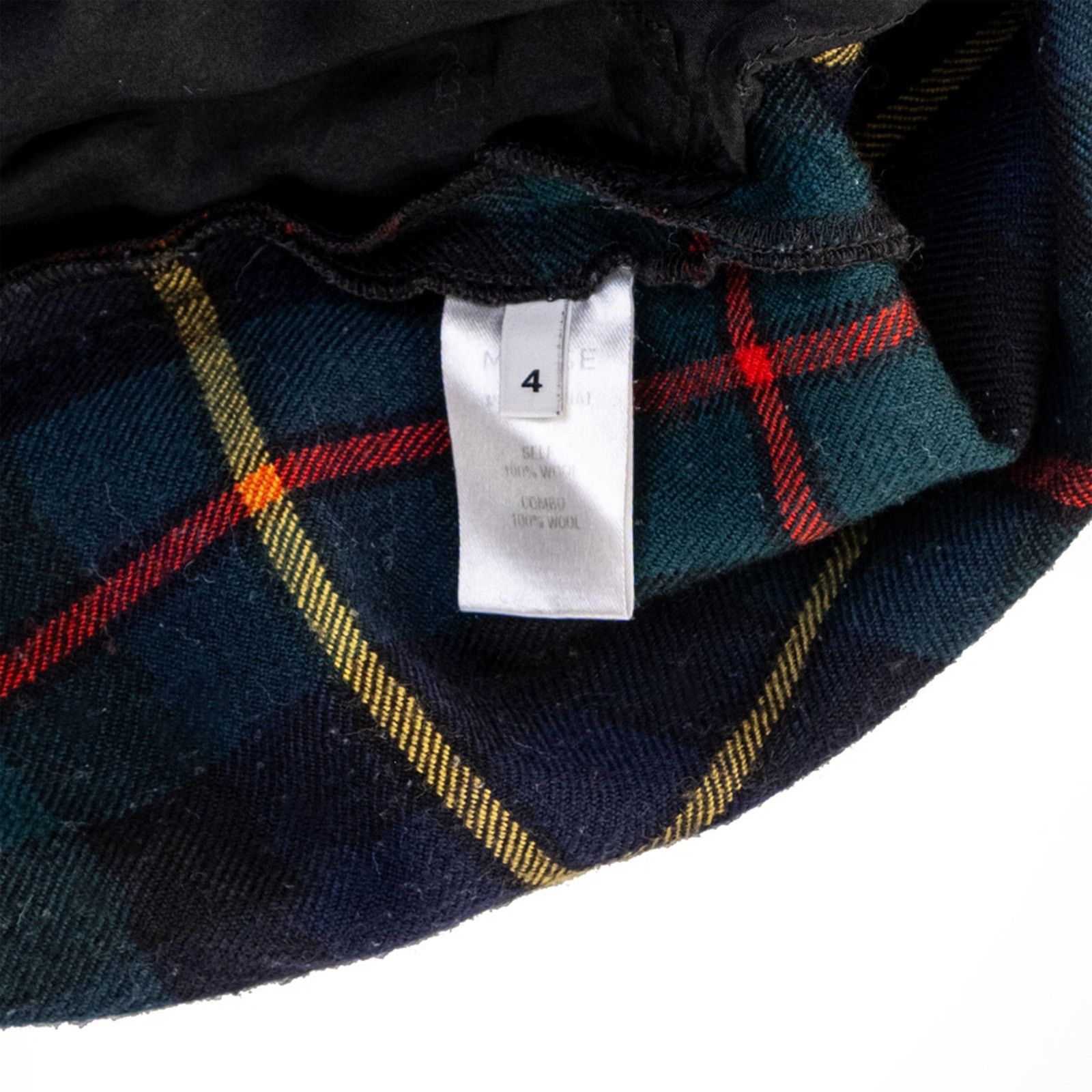 MONSE MONSE Colorblock Plaid Wool Trousers Made in USA Size 4 Size 27" / US 4 / IT 40 - 16 Thumbnail