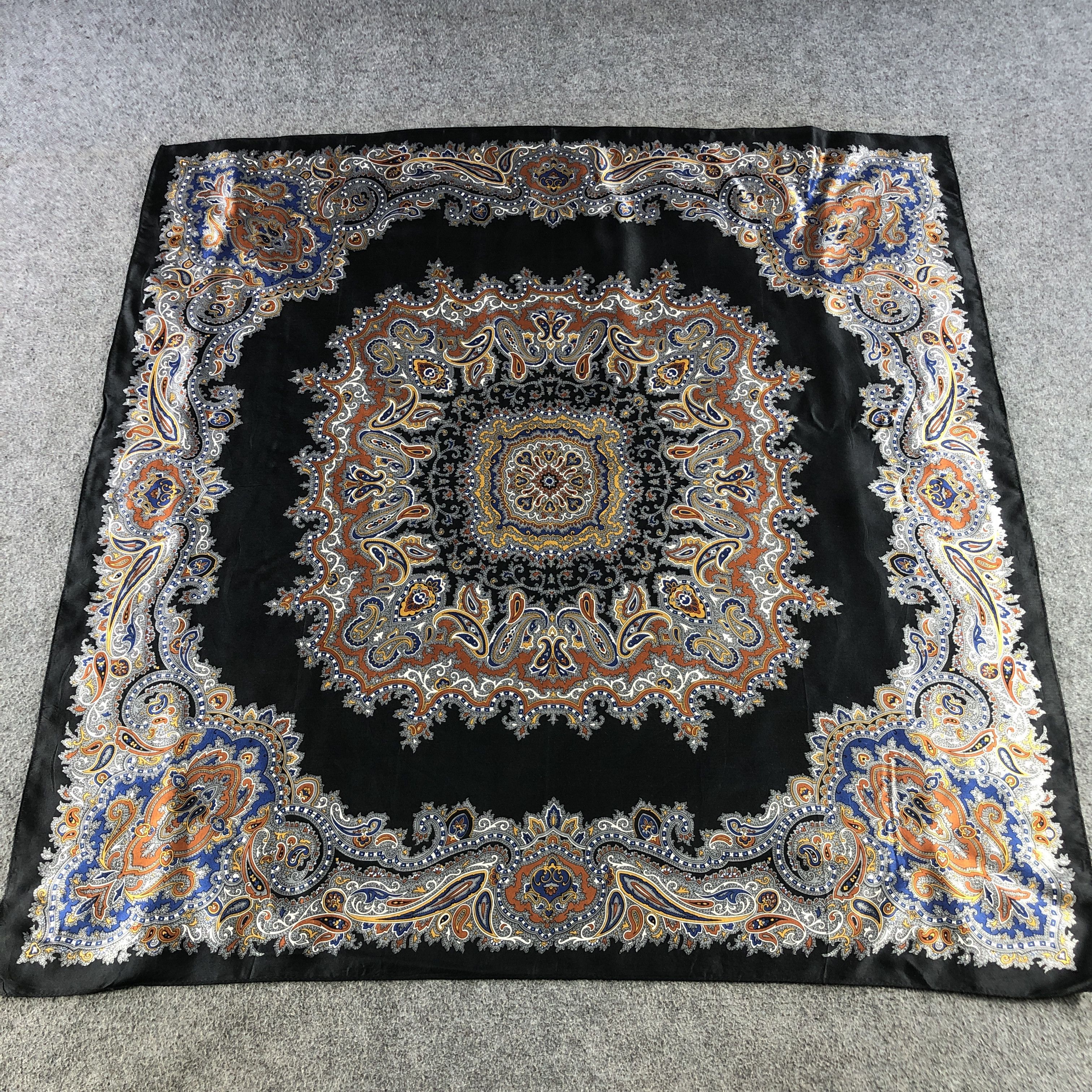 Japanese Brand Luxury Paisley Silk Scarf M1088 Size ONE SIZE - 2 Thumbnail