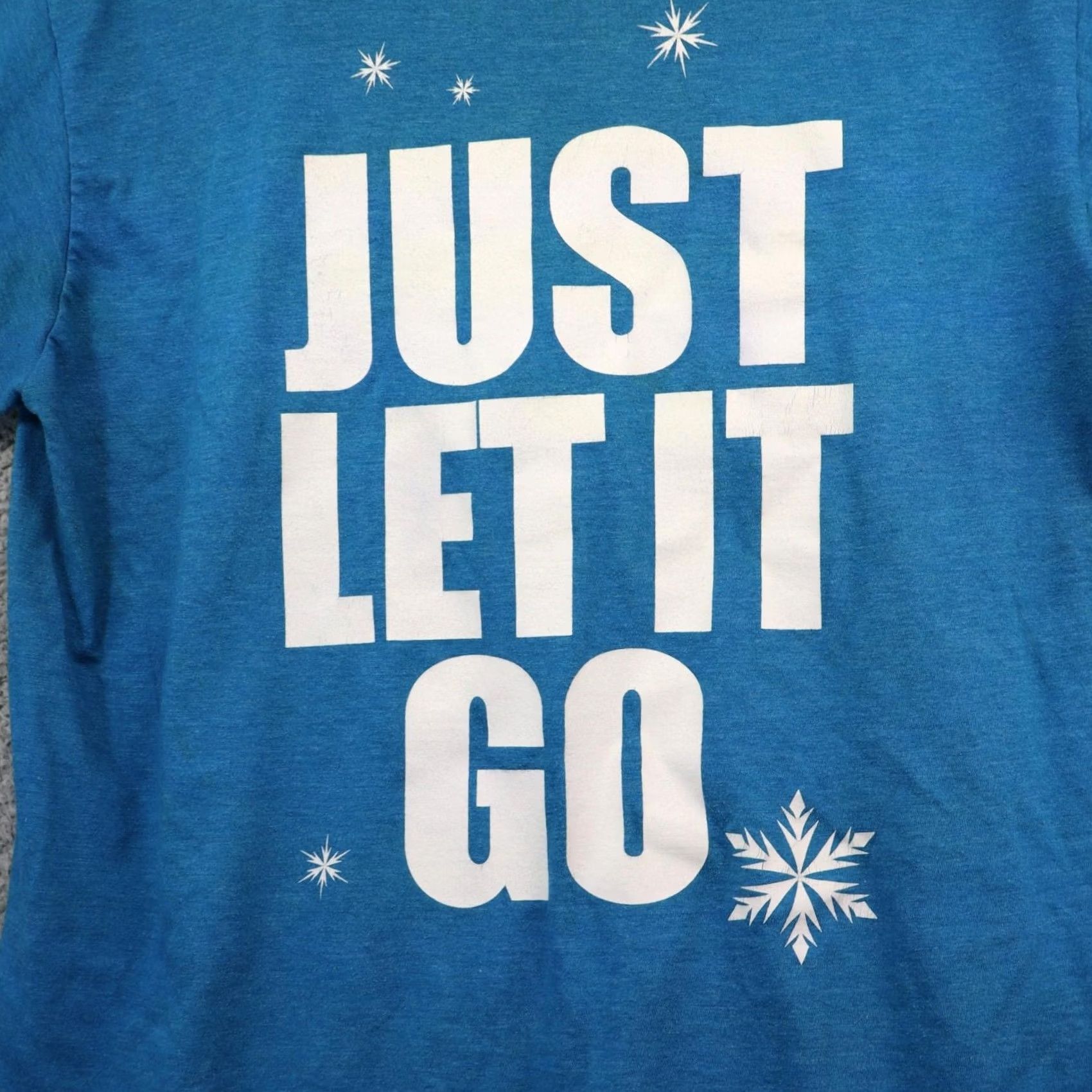 Disney Disney Ralph Breaks the Internet Let It Go T-Shirt Mens Large Blue Crew Neck Short Sleeve Cotton Graphic Print Regular Size US L / EU 52-54 / 3 - 2 Thumbnail