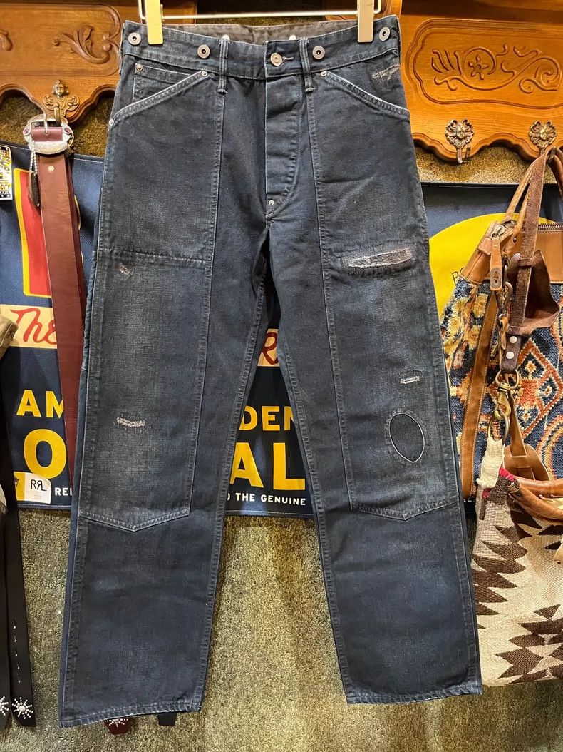 RRL Ralph Lauren RRL Vintage Patch Distressed Denim Jeans Size US 28 / EU 44 - 1 Thumbnail