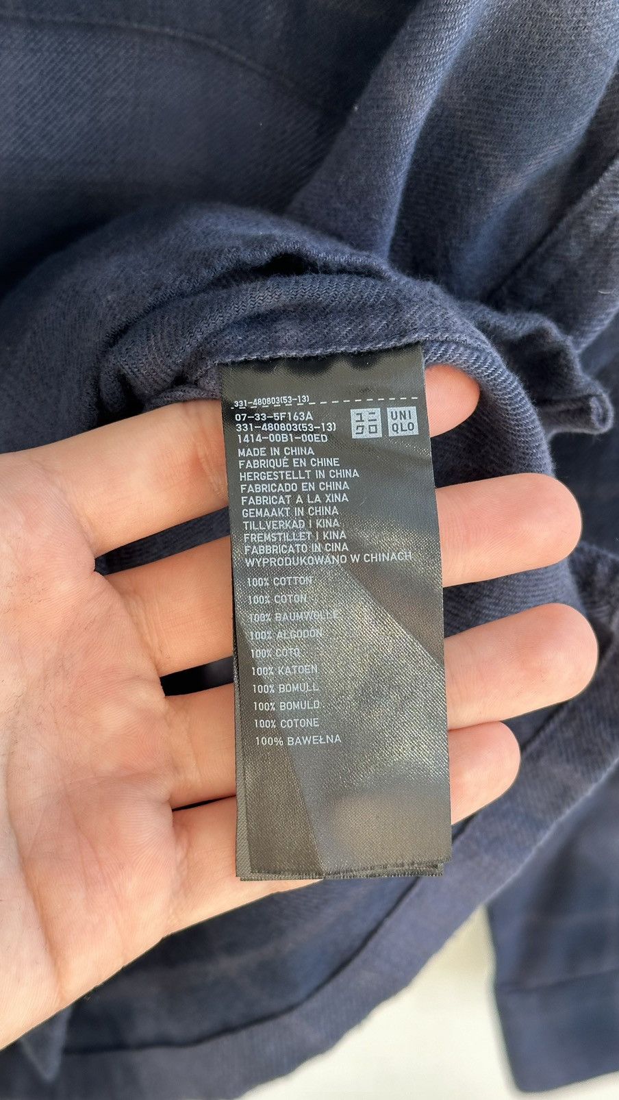 JW Anderson × Uniqlo JW Anderson X Uniqlo Blue Flannel Men Shirt Size M-L Size US M / EU 48-50 / 2 - 9 Thumbnail