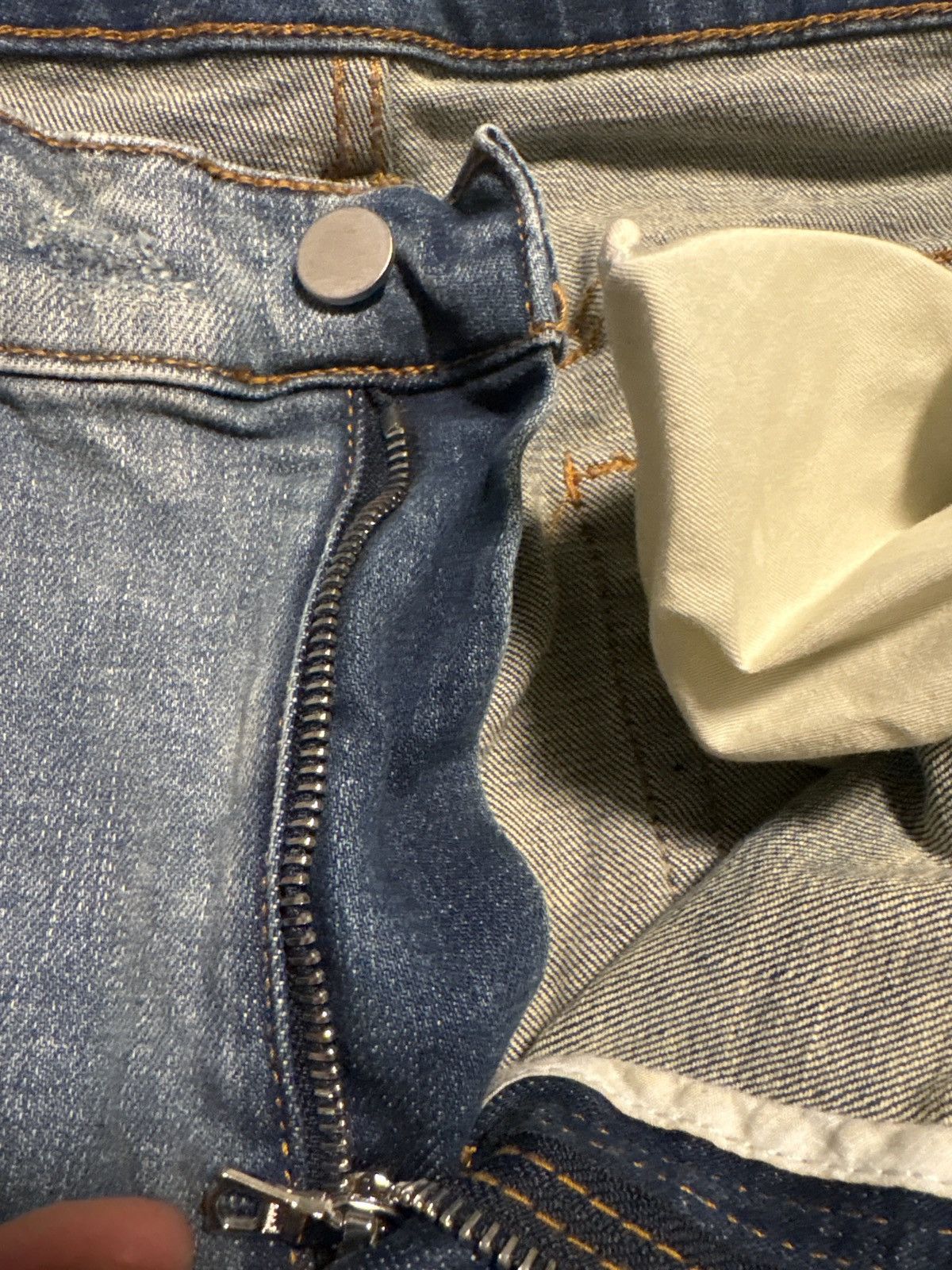 MNML Distressed Biker Jeans Size US 34 / EU 50 - 4 Thumbnail