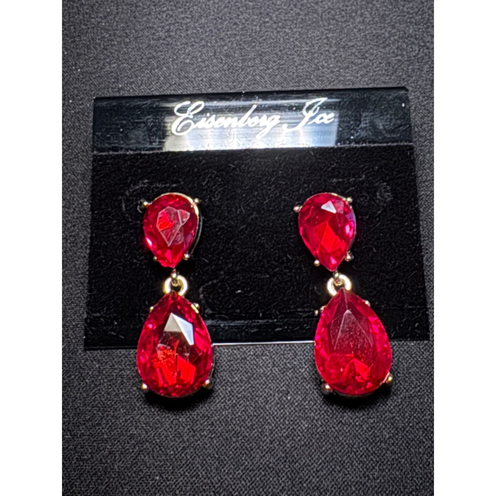 Other Vintage Eisenberg Ice Statement Pierced Earrings Size ONE SIZE - 1 Thumbnail