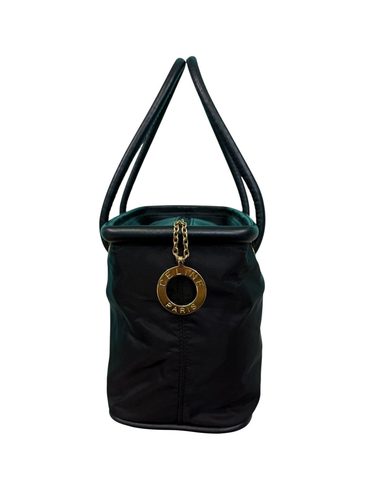Celine RARE VINTAGE CELINE NYLON LEATHER HANDBAG Size ONE SIZE - 7 Thumbnail