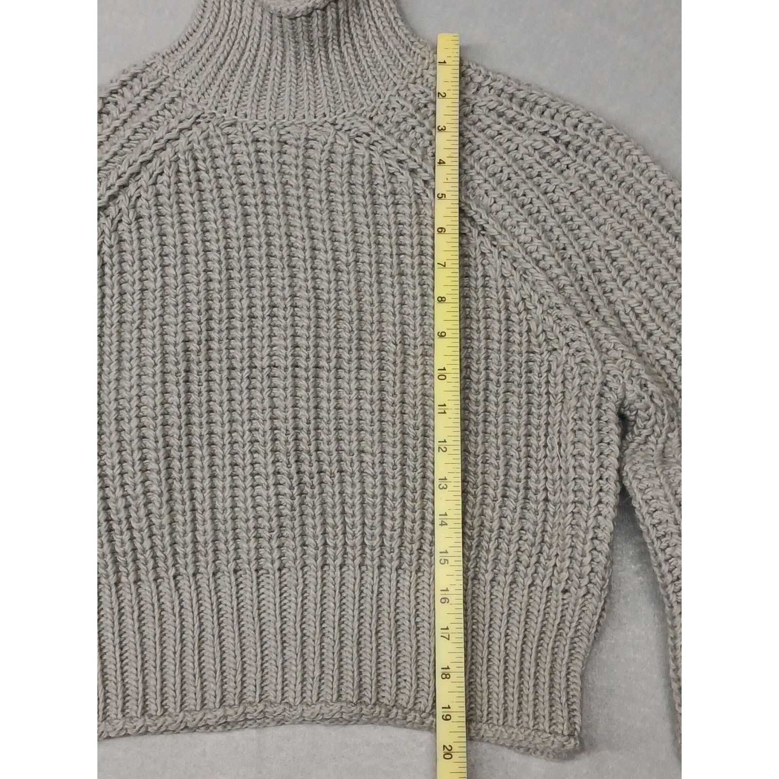 H&M H&M (Small) Gray Turtleneck Womens Crop Dress Casual Sweater Size S / US 4 / IT 40 - 2 Thumbnail