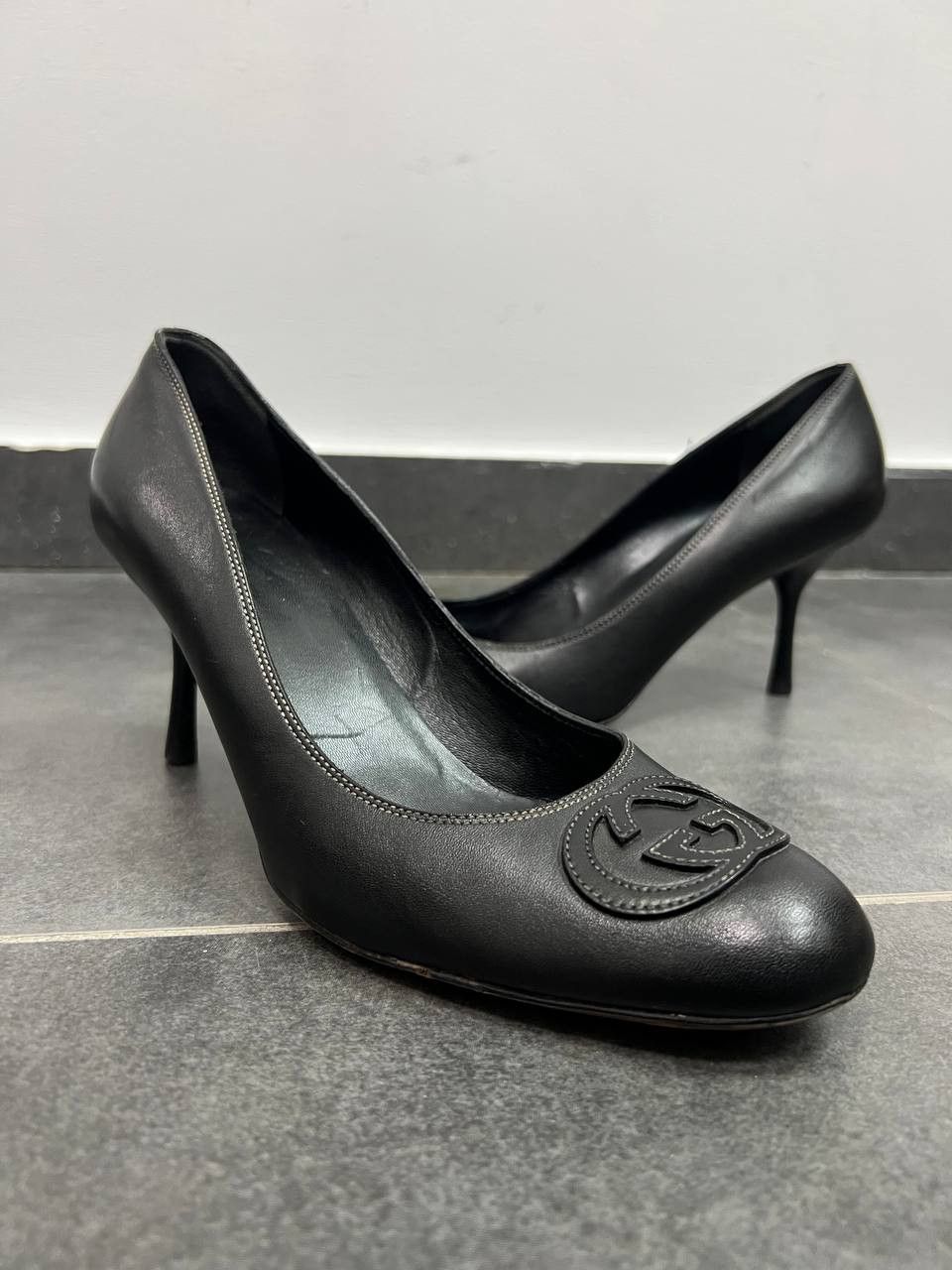 Gucci Gucci GG Soho Logo Leather Pump Heels Size US 10 / IT 40 - 1 Thumbnail