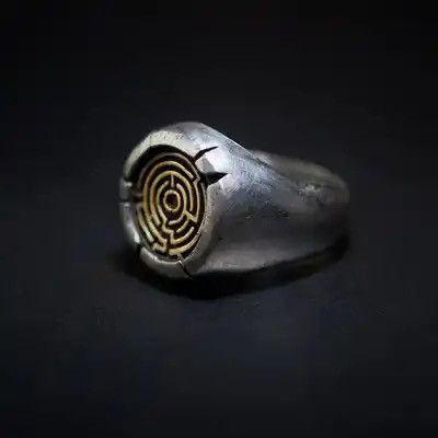 Jewelry × Vintage Vintage Maze Ring Stainless Steel Size ONE SIZE - 3 Thumbnail