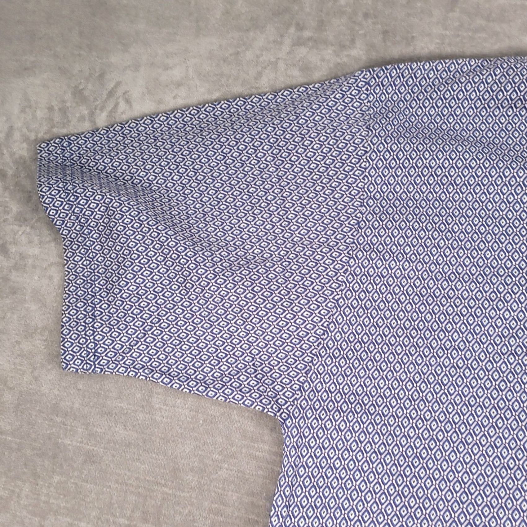 Vintage Knightsbridge Polo Shirt Geometric Print Short Sleeve Casual Top Large Blue Mens Size US L / EU 52-54 / 3 - 5 Thumbnail