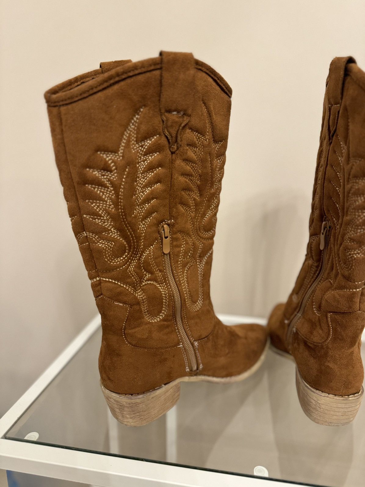 Leather Kozaki Boots suede 39 Spain style boots shoes cowboys hype Size US 8 / IT 38 - 5 Thumbnail