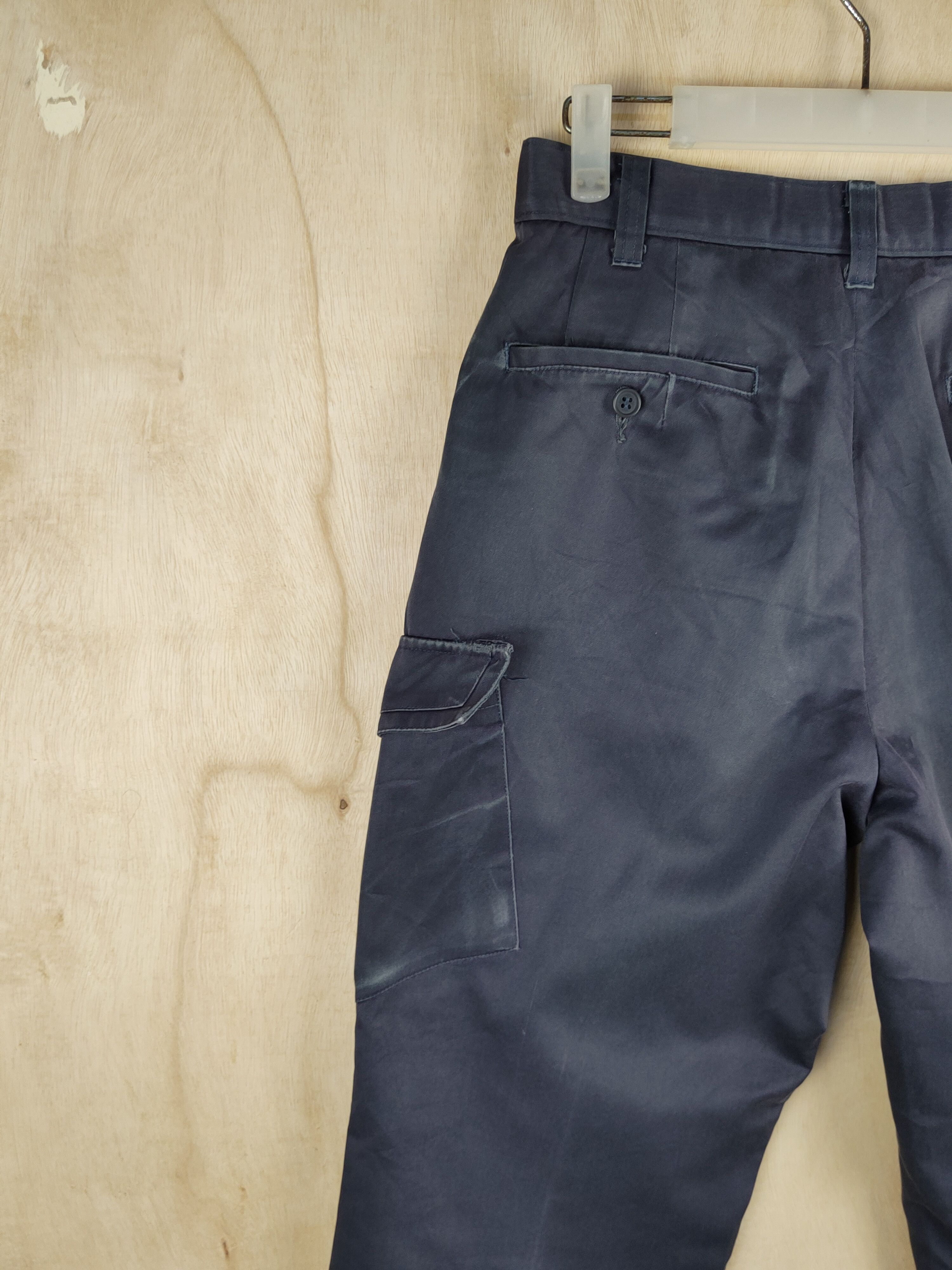 Japanese Brand Xebec Blue Faded Multipocket Tactical Cargo Pants #S2405 Size US 28 / EU 44 - 9 Thumbnail