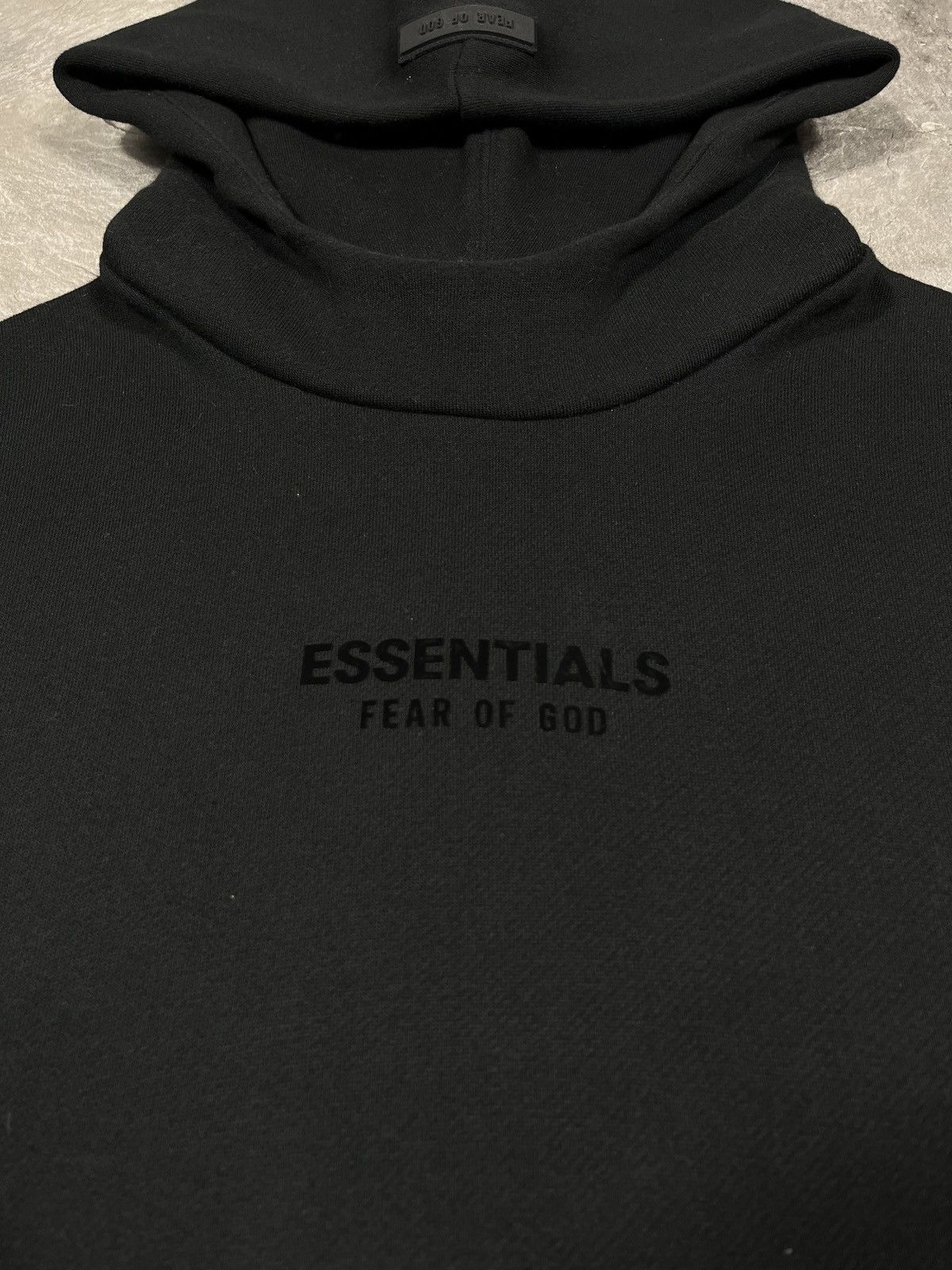 Essentials Essentials Fear Of God Boxy Hoodie Jet Black Y2k Size US M / EU 48-50 / 2 - 2 Thumbnail