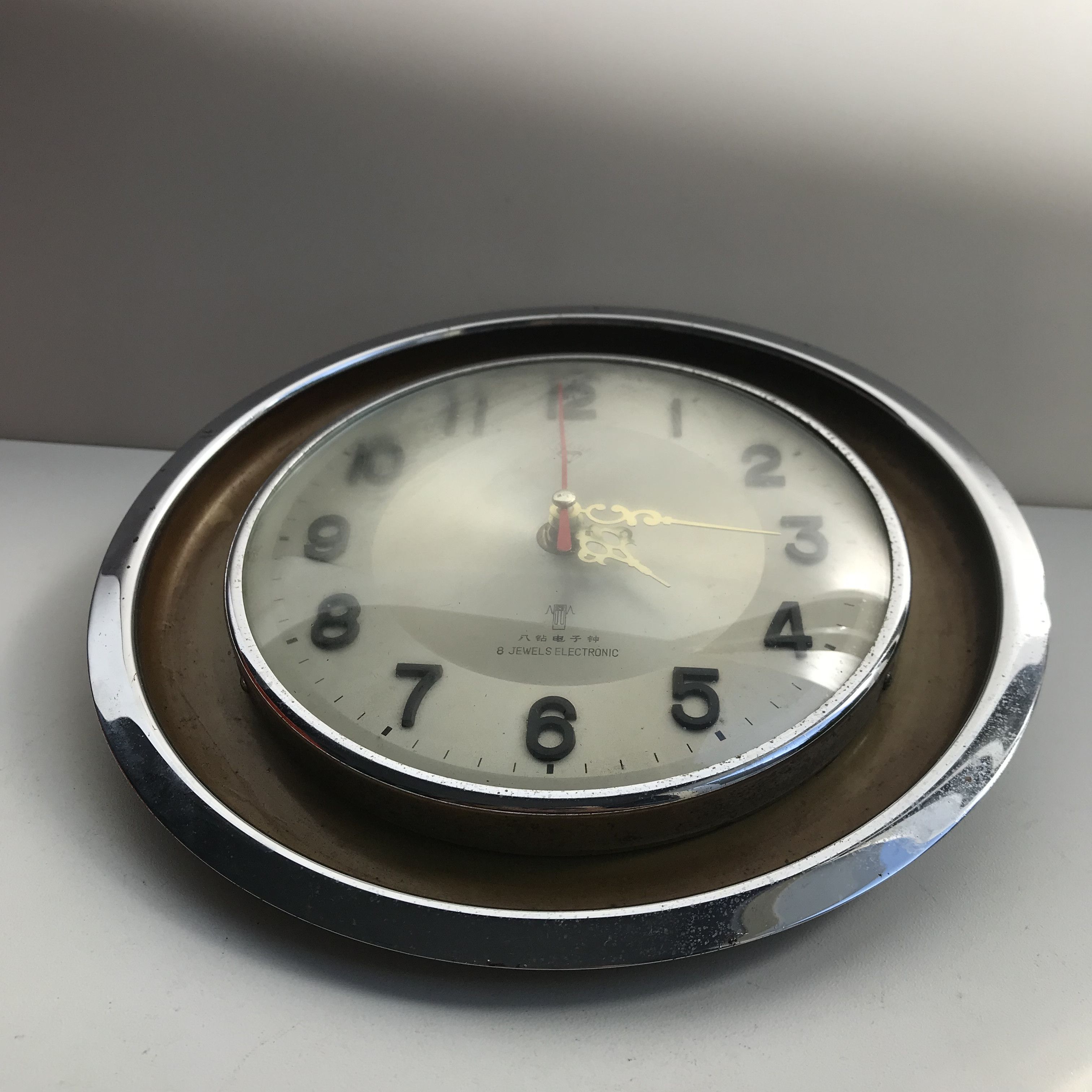 Vintage Vintage Diamond Wall Clock Silver Chrome Midcentury Japan Size ONE SIZE - 2 Thumbnail