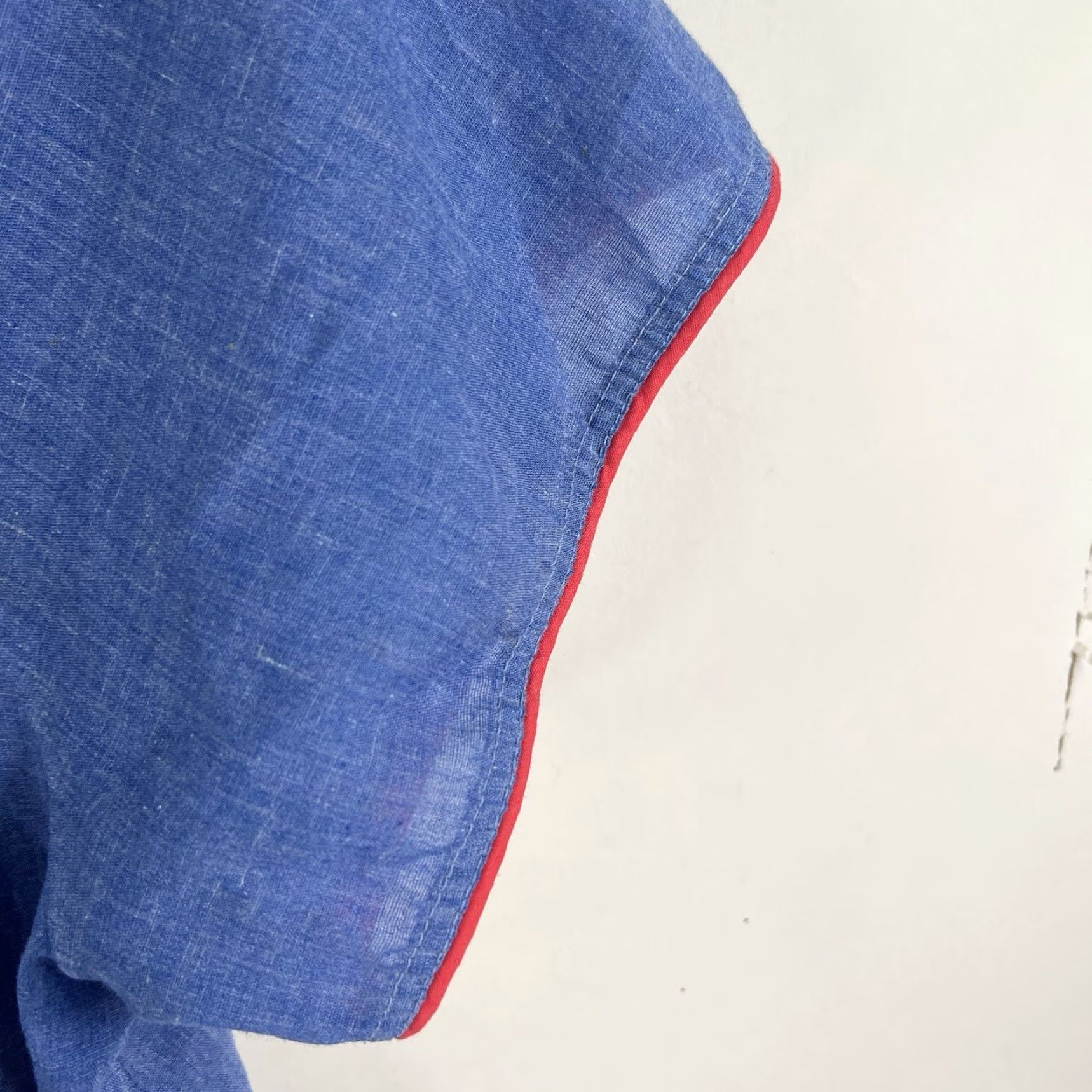 Denime VINTAGE Unbranded Denim Dress Shirt Dress Womens XL Blue 80s Retro Pockets Snap Button Knee-Length Casual Size XL / US 12-14 / IT 48-50 - 3 Thumbnail