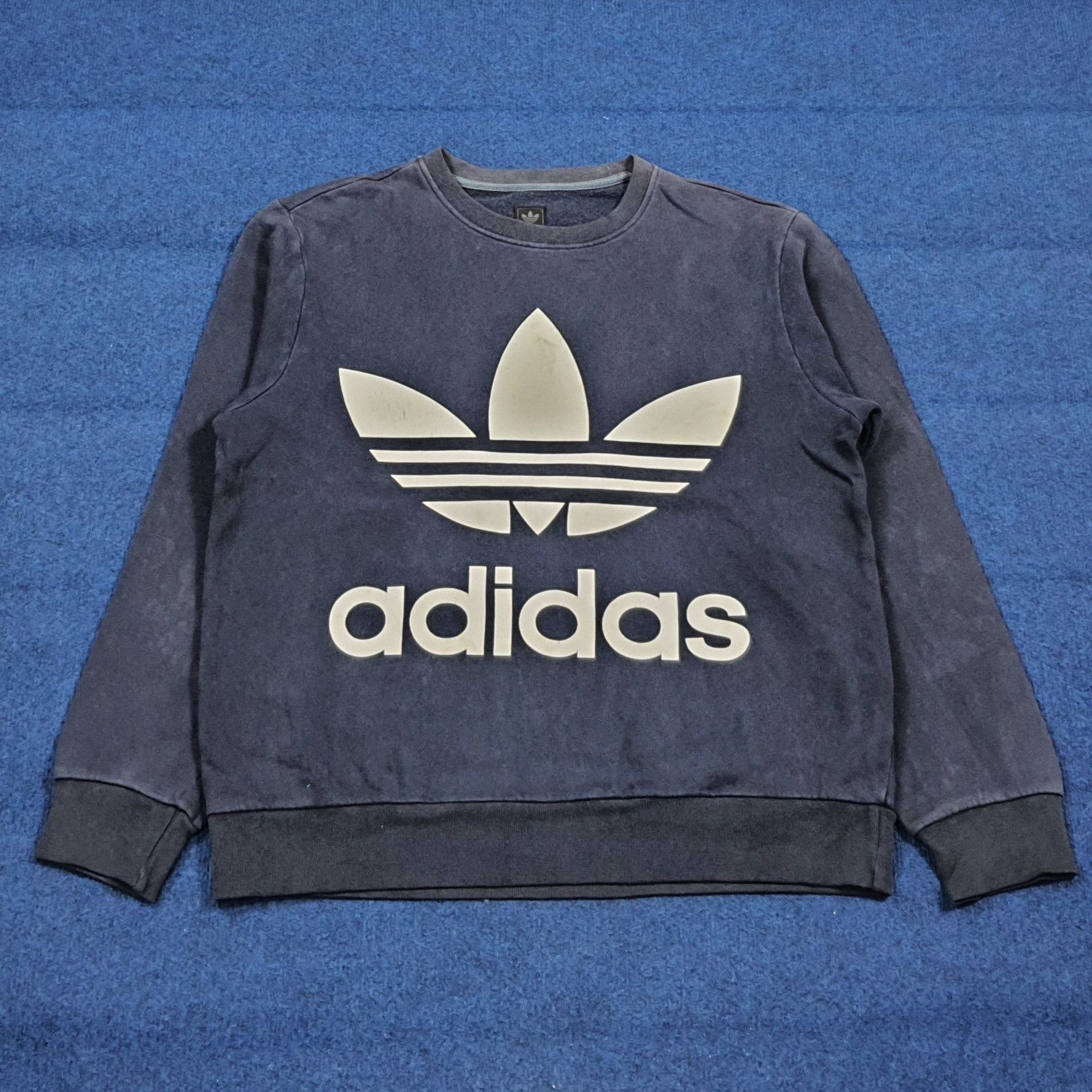 Adidas Vintage Adidas Old Logo Double Side Print Sweatshirt C292N14 Size US M / EU 48-50 / 2 - 1 Thumbnail