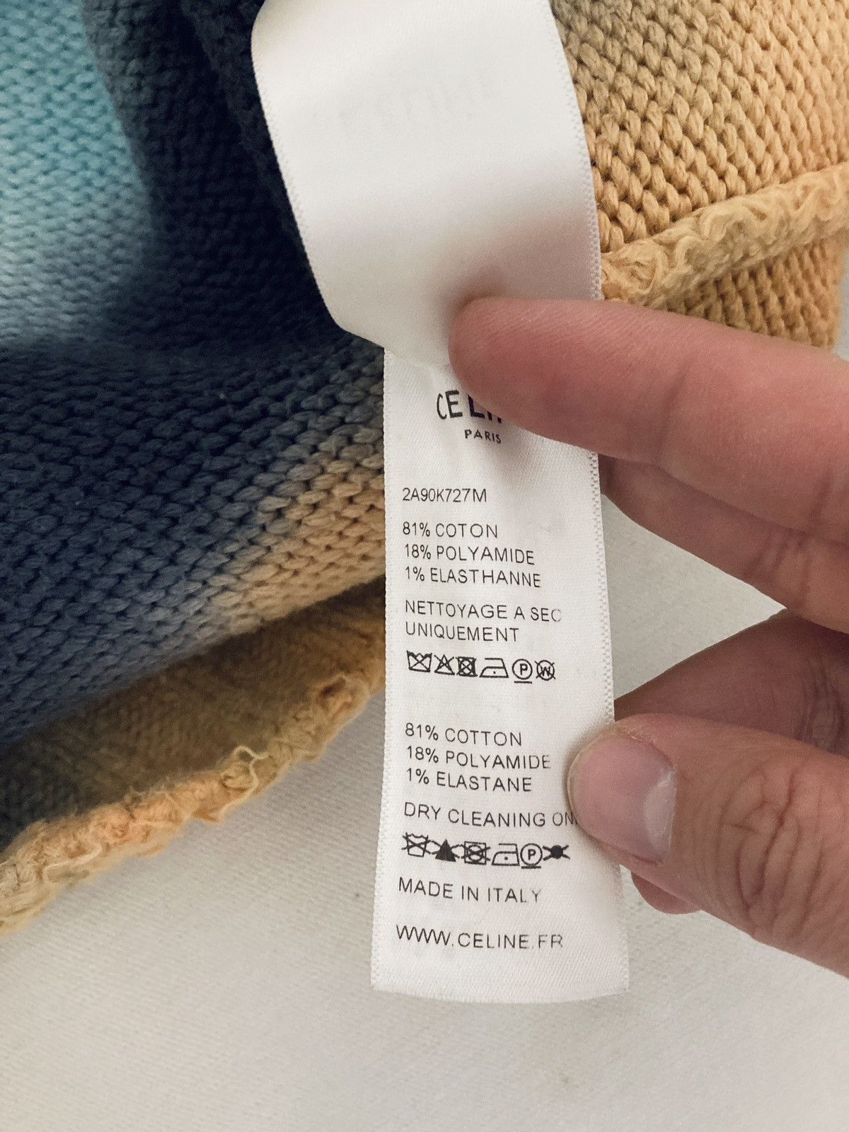 Celine CELINE BY HEDI SLIMANE 21SS OVERSIZE Tie-Dye Brushed Sweater Size US XS / EU 42 / 0 - 11 Thumbnail