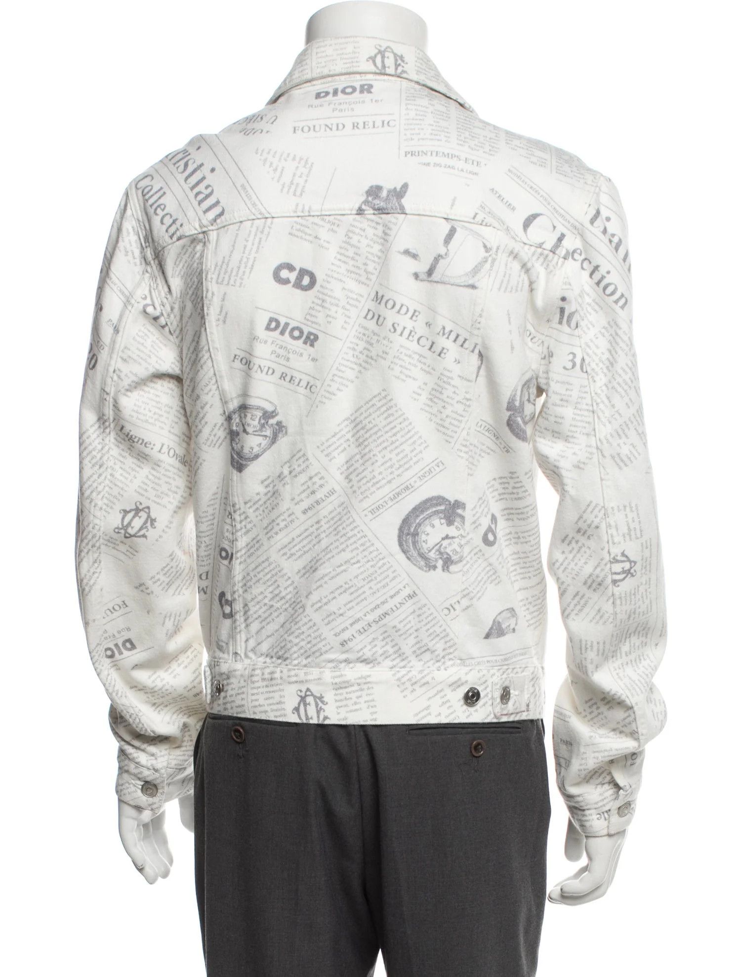 Daniel Arsham × Dior Dior x Daniel Arsham Newspaper Print Denim Jacket Size US M / EU 48-50 / 2 - 4 Thumbnail