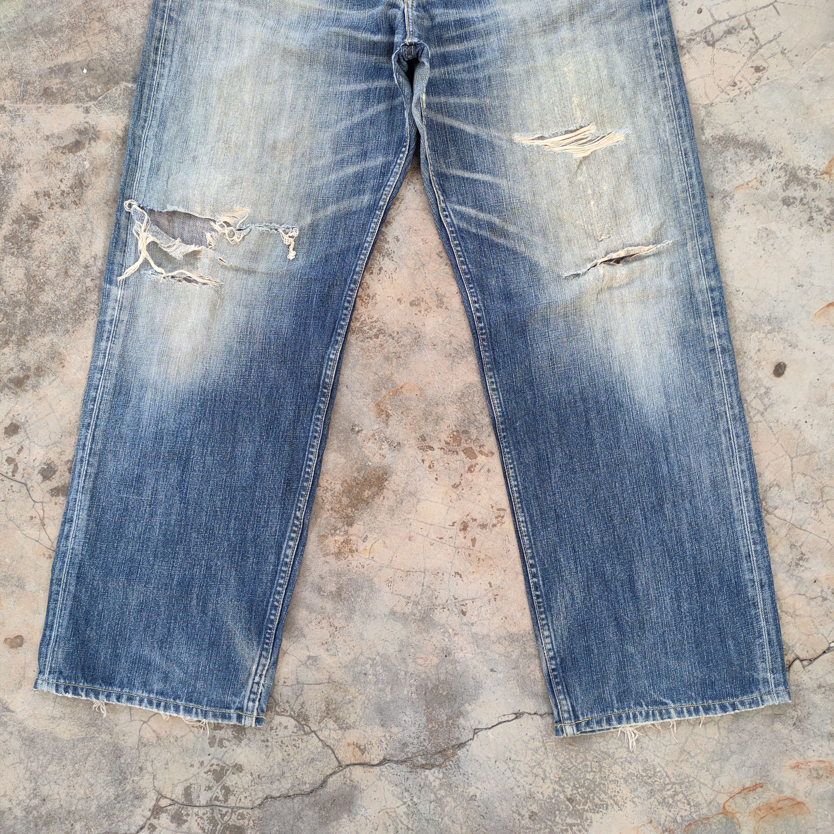 Levi's W34 VINTAGE LEVI'S 504 FADED DISTRESSED JEANS DENIM PANTS Size US 34 / EU 50 - 4 Thumbnail