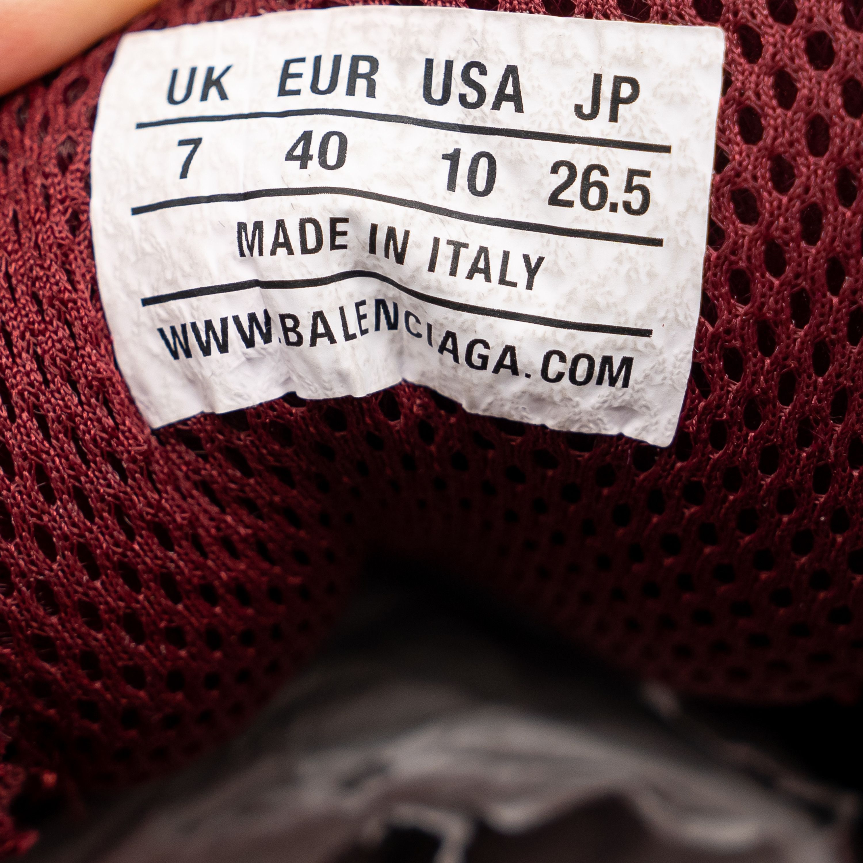 Balenciaga 40 EU / 10 US Balenciaga Phantom Sneakers Burgundy Mesh Size US 10 / IT 40 - 11 Thumbnail