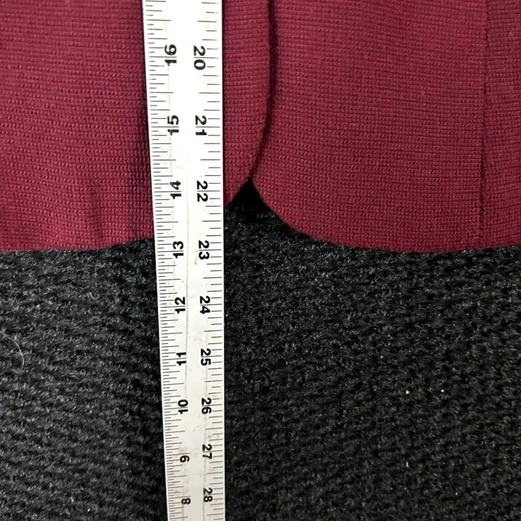 Vintage 41 Hawthorne Burgundy Textured Knit Blazer Jacket S 1 Button Elbow Patches Red Mens Women’s? Size 36R - 5 Thumbnail
