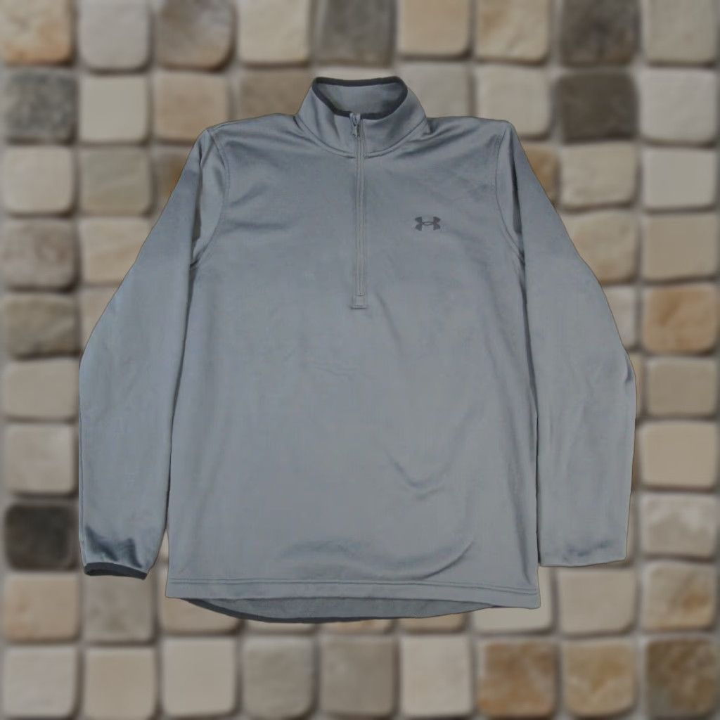 Under Armour Under Armour Jacket Mens M Gray ColdGear Running 1/4 Zip Proformance Activewear Regular Fit Baseball? Size US M / EU 48-50 / 2 - 1 Thumbnail