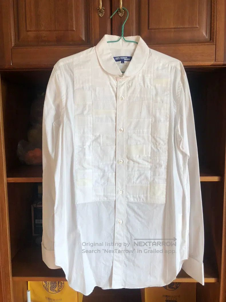 Junya Watanabe Junya Watanabe Front Different Materials Patchwork Shirt Size L / US 10 / IT 46 - 1 Thumbnail