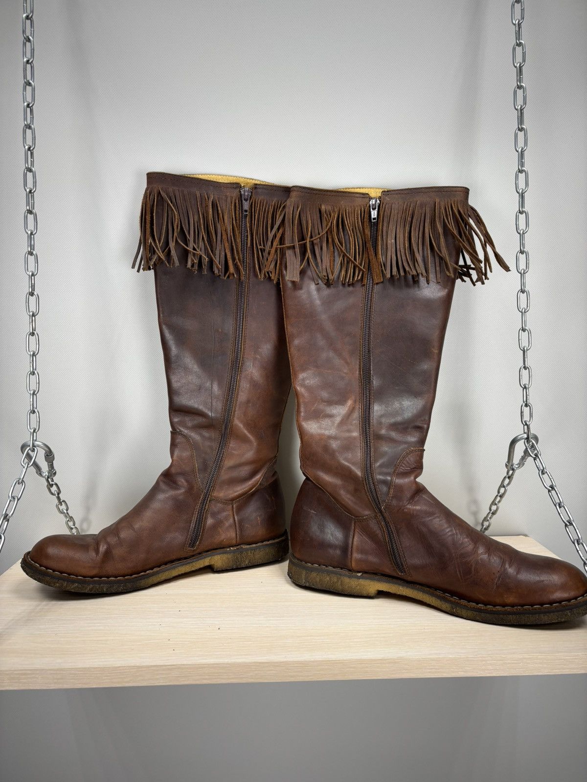 Other Womens western leather boots Size 39 Color Brown Size US 9 / IT 39 - 9 Thumbnail